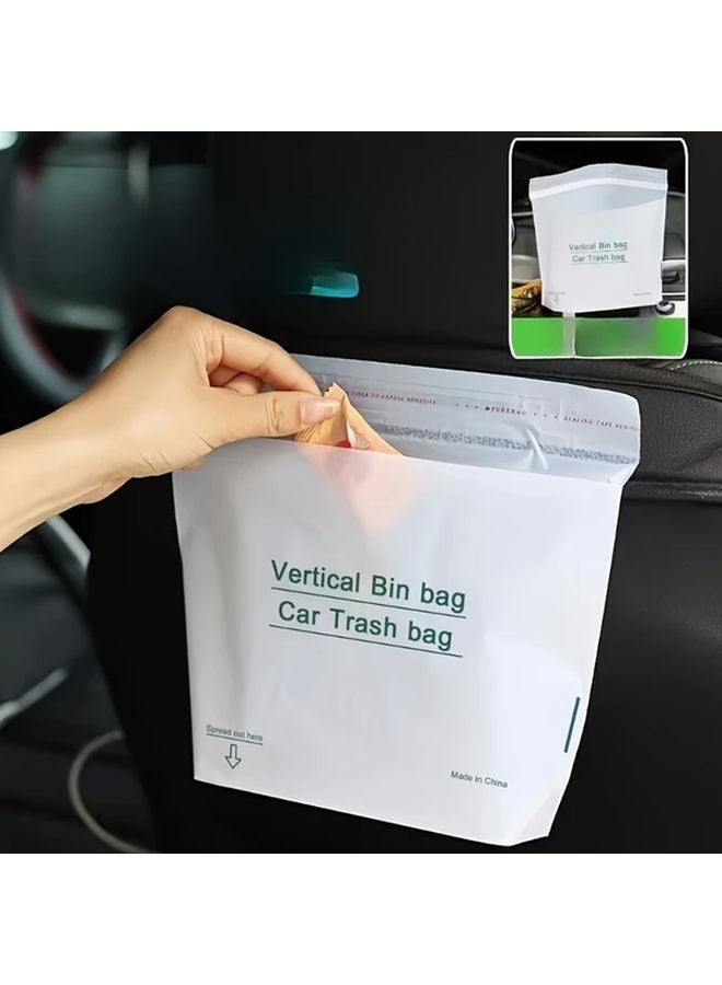 100 قطعة أكياس قمامة سيارة يمكن التخلص منها، تصميم متين ومُحسّن ومُكثف للسيارة والمطبخ والسفر - Image 1